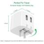 USB Wall Charger, Auto Shut Off Cell Phone Wall Charger with Foldable Plug 12W 2.4A BULL Ultra Compact Dual Port Travel Power Adapter for iPhone Xs/Max/XR/X/876/Plus, iPad,Samsung S4/S5 and More