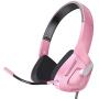 SVYHUOK Pink PS4 Xbox Gaming Headset for Kids GIFS, Light Foldable On-Ear Headphone Eadphones with Detachable Mic for Telephone Chat, PC, PS4, New Xbox One Controller, Cellphones