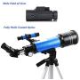 MaxUSee 70mm Refractor Telescope with Adjustable Tripod for Kids Adults & Beginners + Portable 10X42 HD Monocular Bak4 Prism FMC Lens, Travel Scope with Backpack and Phone Adapter