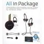 Bluephonic Sports Workout Wireless Headphones, DeepBassX Beats HD Stereo Sound, IPX7 Sweat and Water Proof Fit in Ear Bluetooth Earbuds, Noise Cancelling Running Earphones, Built in Mic, Play 8 hr