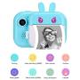Mini Thermal Printer, 1080P Dual‑Lens 2.4‑Inch 16G Instant Print Camera for Kids, Toy Camera with Print Paper, Portable Digital Creative Print Camera for Boys and Girls(Blue)