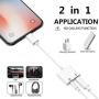[Apple MFi Certified] for iPhone Headphones Adapter, 2 in 1 Lightning to 3.5mm Headphone Audio & Charger Compatible for iPhone 11/11 Pro/X/XR/XS/8, iPad, Support All iOS + Sync +Music Control