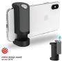 ShutterGrip Secure Camera Handle Holder with Removable Bluetooth Remote Clicker, FaceTime, Zoom Stand, Tripod Compatible Bluetooth Camera Remote for iPhone, Android