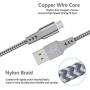 High Speed Micro USB Cable 6-Pack 1FT 1FT 3FT 3FT 6FT 6FT Android Cell Phone Charger Cable Nylon Braided Fast Charging Cord Compatible with Samsung LG HTC Motorola Kindle BlackBerry Xbox PS4 Silver