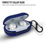 Protective Silicone Case Cover for Galaxy Buds/Galaxy Buds Plus with Carabiner Keychain, Samsung Galaxy Earbuds Accessory, Navy Blue (9 Color Options)