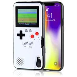 Gameboy iPhone Case Playable Gameboy Case for iPhone, 36 Classic Games Full Color Display Handheld Game Console Gameboy Phone Case Retro Gaming Phone Case Protective Cover (White, iPhone 6/6S/7/8)