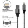 iPhone Charger 10 ft,3 Pack Lightning Cable & Data Sync Fast 10 Foot Nylon Braided Cord Compatible with iPhone Xs max/xr/x/8/8 Plus/7/7plus/6/6s Plus/5s/5,iPad(Silver)