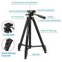 UBeesize 60” Phone Tripod with Carry Bag & Cell Phone Mount Holder for Live Streaming, Extendable Travel Lightweight Tripod Stand with Smartphone Bluetooth Remote, Compatible with iOS/Android