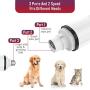 HAUEA Dog Nail Grinder Set with Nail Clipper File, 2-Speed Electric Rechargeable Pet Nail Trimmer, 10H Working Time Painless Paws Grooming Trimming for Small Medium Large Dogs Cats Pets
