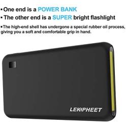 Portable Charger Suhper Bright Torch 10000mAh PowerBank Quick Carge Phones USB Power Banks for Smart Phone Camera Games Console Bluetooth Headphone External Battery Pack etc.(10000 mAh)