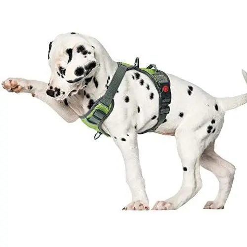 FUNFLOWERS Dog Harness No-Pull Adjustable Pet Vest Durable Polyester Material Dog Chest Strap with Reflective Strips Easy Control Training Harness for Small Medium Large Dog, 4 Colors FUNFLOWERS Dog Harness No-Pull Adjustable Pet Vest Durable Polyester Material Dog Chest Strap with Reflective Strips Easy Control Training Harness for Small Medium Large Dog, 4 Colors