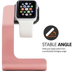 Apple Watch Stand-Tranesca Charging Stand Holder Dock for Apple Watch Series 5 / Series 4 / Series 3 / Series 2 / Series 1 (38mm / 40mm / 42mm / 44mm) - Pink Sand (Must Have Apple Watch Accessories)