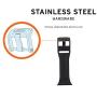URBAN ARMOR GEAR UAG Compatible with Apple Watch 40mm 38mm Series 5/4/3/2/1 Silicone Band Scout [Black] Slim Adjustable Waterproof Sporty Replacement Watch Strap