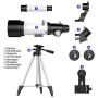 Telescope for Kids Beginners, 70mm Aperture 400mm AZ Mount, Fully Multi-Coated Optics, Telescopes for Adults, Astronomy Refractor Telescope Portable Travel Scope with Tripod, Phone Adapter, Backpack