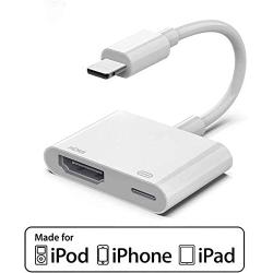 [Apple MFi Certified] Lightning to HDMI Adapter,1080P Digital AV Adapter Sync Screen Connector with Charging Port for iPhone 11/11 Pro/XS/XR/X/8 7, iPad on HD TV/Monitor/Projector(Home Essentials)