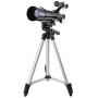 DQQ Refractor Astronomy Telescope for Kids and Beginner Travel Scope with Tripod and Backpack Black 50mm,3X Barlow Lens