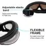 LJDJ Ski Goggles, Pack of 4 - Snowboard Adjustable UV 400 Protective Motorcycle Goggles Outdoor Sports Tactical Glasses Dust-Proof Combat Military Sunglasses for Kids, Boys, Girls, Youth, Men, Women