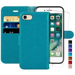 MONASAY iPhone 7 Wallet Case/iPhone 8 Wallet Case/iPhone SE 2020 Case,4.7-inch, [Glass Screen Protector Included] Flip Folio Leather Cell Phone Cover with Credit Card Holder for Apple iPhone 7/8/SE2