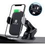 KAPPLUS Wireless Car Charger Mount,10W Qi Fast Charging Auto-Clamping Car Holder,Windshield Dash Air Vent Phone Stand for iPhone 11/11 Pro Max/Xs Max/Xs/X/XR/8+,Samsung S10/S10/S10+/S9/S9+/S8+