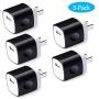 One Port USB Wall Charger, Charging Block, 5Pack Travel 1A USB Charger Cube Brick Charger Boxes Compatible iPhone Xs Max/X/8 Plus/7/6S Plus, Samsung Galaxy S10e S10 S9 S8 Plus/S7/Note 9/8, LG G8 G7