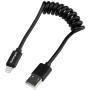 StarTech.com 1ft Coiled Lightning to USB Cable - Black - Apple 8 Pin Lightning Charger Cable for Your iPhone / iPad / iPod (USBCLT30CMB)
