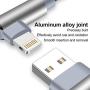 Right Angled iPhone Charging Cable 3 Pack Lightning Cable 10 FT Charge & Data Transfer Cord Compatible with/iPhone XS/Max/XR/X/8/7/6/iPod/iPad.(Grey,10ft)