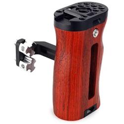 MAGICRIG Universal Adjustable Side Wooden Handle Grip for A7RIII A7III BMPCC 4K BMPCC 6K Camera Cage