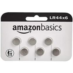 AmazonBasics LR44 Alkaline Button Coin Cell Batteries - 6-Pack