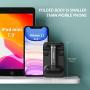 Kocuos Cell Phone Stand, Angle Height Adjustable Foldable Phone Holder Dock Cradle for Desk Compatible with iPhone 11 Pro Se Xs Xs Max Xr X 8 7 6 6s Plus, iPad Mini, All Smartphones (Black)