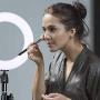 10" RGB Selfie Ring Light LED Desk Ring Light with Tripod Stand and Cell Phone Holder, USB Circle Light for YouTube Video, Makeup, Live Stream, Photography