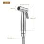Handheld Bidet Toilet Sprayer Kit, ALLOMN Premium Stainless Steel Baby Cloth Diaper Washer Shower Sprayer for Toilet Seat Cleaning Bathroom Floors Personal Hygiene