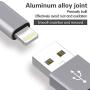 WUYA iPhone Charger, MFi Certified Lightning Cable 5 Pack (3/3/6/6/10FT) Nylon Woven with Metal Connector Compatible iPhone Xs Max/ X/8/7/Plus/6S/6/SE/5S iPad - Black&White