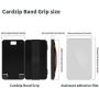 Sinjimoru Cell Phone Card Holder Wallet Case for Back of Phone, Secure Silicone Phone Stand Card Zip Band Grip, Black with Clementine Band