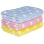 Lovely Baby Fleece Dog Blanket & Soft Puppy Cat Blanket for Car,Couch,Bed & Pink, Blue and Yellow 3 Pack 3 Colors