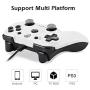 EasySMX EG-C3071 Wired USB Game Controller Joystick with Dual-Vibration Feedback for PC/PS3/TV Box/Android Phones (White)