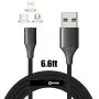 NetDot Gen10 3 in 1 Nylon Braided Magnetic Fast Charging Cable with Side LED Compatible with Micro USB & USB-C Smartphones and i-Product(6.6ft/1 Pack Black) NetDot Gen10 3 in 1 Nylon Braided Magnetic Fast Charging Cable with Side LED Compatible with Micro USB & USB-C Smartphones and i-Product(6.6ft/1 Pack Black)
