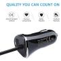 Samsung Galaxy S8 Car Charger, Ailkin 3.4A/3ft USB Type C Car Charger Adapter & Power Cable Line for S10 S9 S8 Note 9, Pixel 3XL, LG V40 V30 G7 G6 G5, Google Pixel, Sony Xperia, Xiaomi, Blu Vivo-Black