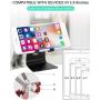 Adjustable Cell Phone Stand,Skejer Stand,2020 Update,Phone Holder,Table Stand,Dock,Aluminum Desktop Stand Compatible with iPhone Galaxy Edge All Smart Phone and Tablets Under 10 inches-Black