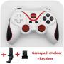 Pc Game Controller Wireless, Joystick Gamepad Remote Controller X3 Wireless Bluetooth 3.0 Game Controller for PS3/for Android Smartphone Tablet PC with TV Box-White 3 in 1-