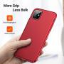 TORRAS Slim Fit iPhone 11 Case, Hard Plastic PC Ultra-Thin Phone Cover Case with Matte Finish Coating Grip Compatible with iPhone 11 (6.1 Inch), Red