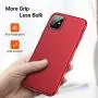 TORRAS Slim Fit iPhone 11 Case, Hard Plastic PC Ultra-Thin Phone Cover Case with Matte Finish Coating Grip Compatible with iPhone 11 (6.1 Inch), Red TORRAS Slim Fit iPhone 11 Case, Hard Plastic PC Ultra-Thin Phone Cover Case with Matte Finish Coating Grip Compatible with iPhone 11 (6.1 Inch), Red