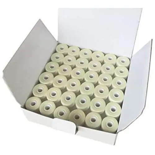 HimaPro 144 White Prewound Bobbins for Embroidery Machines Size L (SA155) Cardboard Sided Good for Brother, Babylock, Janome, Bernina, Husqvarna, Pfaff Embroidery Machines Etc (White) HimaPro 144 White Prewound Bobbins for Embroidery Machines Size L (SA155) Cardboard Sided Good for Brother, Babylock, Janome, Bernina, Husqvarna, Pfaff Embroidery Machines Etc (White)