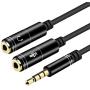 NIUTA 3.5mm Combo Audio Adapter Cable for PS4,Xbox One S,Tablet,Mobile Phone,PC Gaming Headsets and New Version Laptop-Upgrade-Black, NIU-1