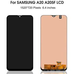 LCD Screen Replacement Touch Display Digitizer Assembly (Black) for Samsung Galaxy A20 2019 SM-A205F/DS A205FN A205GN/DS A205YN A205G/DS 6.4"