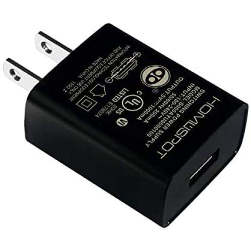 UL Certified USB Wall Charger Power Supply 5v 1A (1000mA) Universal Portable Travel Power Adapter Plug Block High Speed for iPhone iPad iPad Samsung HTC LG iPod Nokia Travel Office Home Use