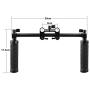 CAMVATE Handle Grips Front Handbar Clamp Mount for 15mm Rod Support System Shoulder Rig(Black)