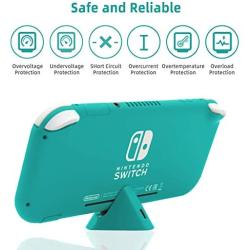 Charging Stand for Nintendo Switch Lite and Nintendo Switch,Portable Charging Dock Station for Switch Lite with Input Port Type-C (Turquoise)