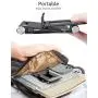 KAERSI Cell Phone Stand, 2 Hinge Adjustable, Foldable Phone Stand Holder Cradle Dock for Desk, Home, Office, Travel. Compatible with Smartphone Android, iPhone 11 Xs XR 8 7 Plus, Tablet iPad (Black)