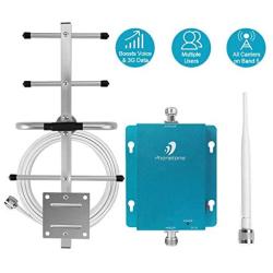Cell Phone Signal Booster for Home and Office - 850MHz Band 5 GSM 3G Mobile Phone Repeater Amplifier Kit with Whip/Yagi Antennas - Reduce Dropped Calls for Remote Area