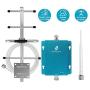 Cell Phone Signal Booster for Home and Office - 850MHz Band 5 GSM 3G Mobile Phone Repeater Amplifier Kit with Whip/Yagi Antennas - Reduce Dropped Calls for Remote Area